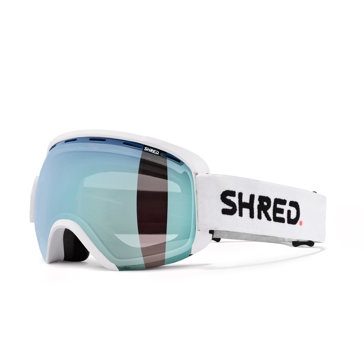 SHRED Exemplify goggles in Pure White with CBL 2.0 ICE lens
