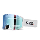 SHRED Gratify goggles in Pure White with CBL 2.0 ICE lens