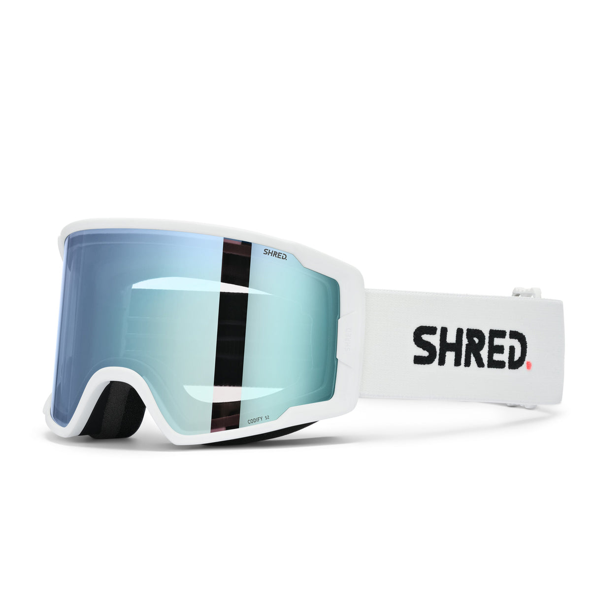 SHRED Codify goggles in Pure White with CBL 2.0 ICE lens