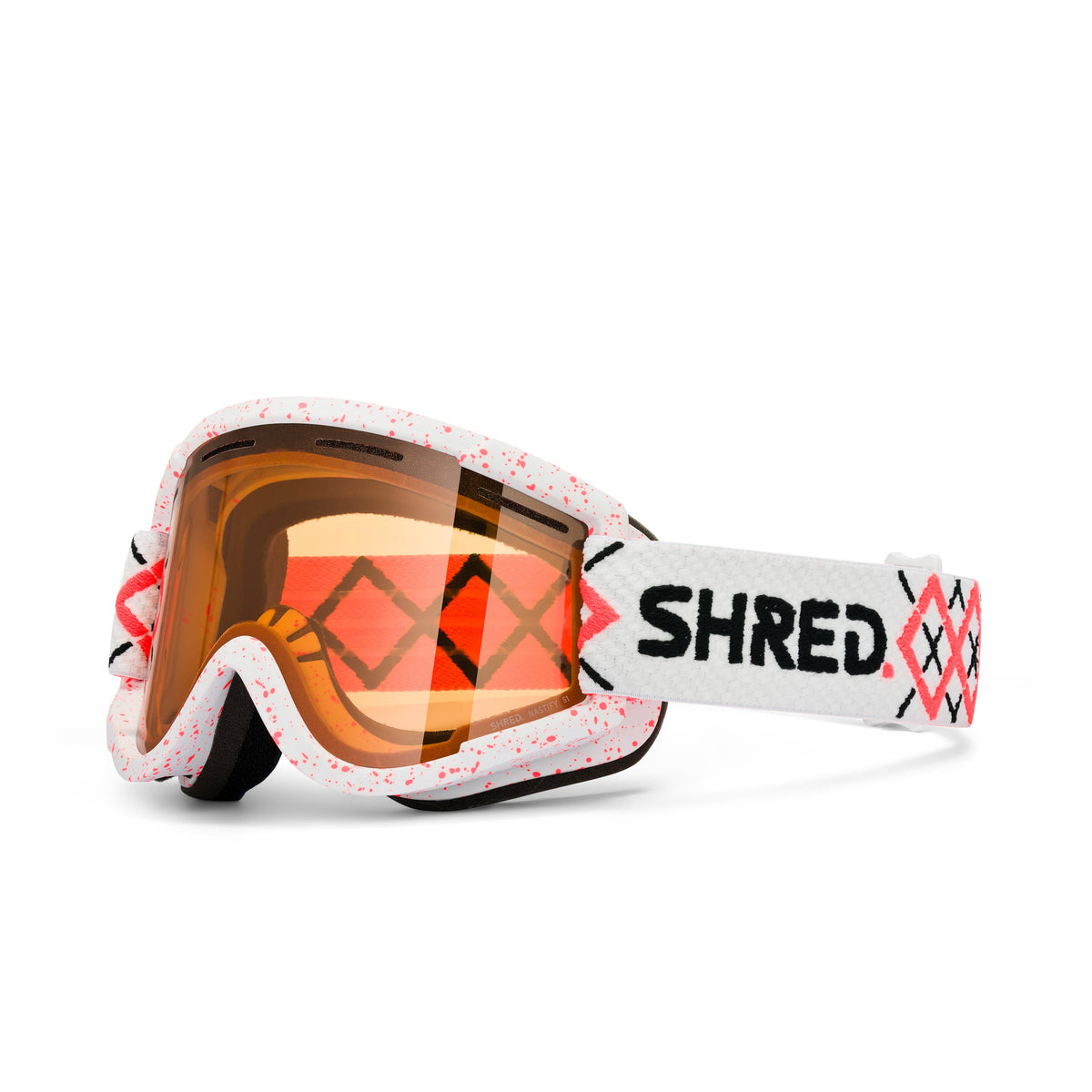 SHRED Nastify Bigshow White Rust Caramel goggles