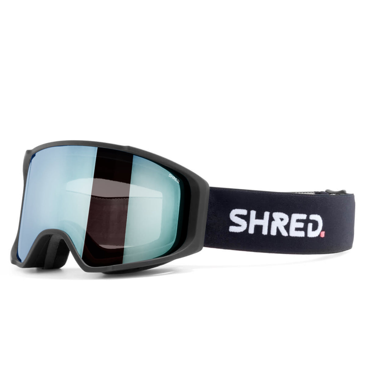 SHRED Simplify+ goggles in Black with ICE and GLACIER lenses