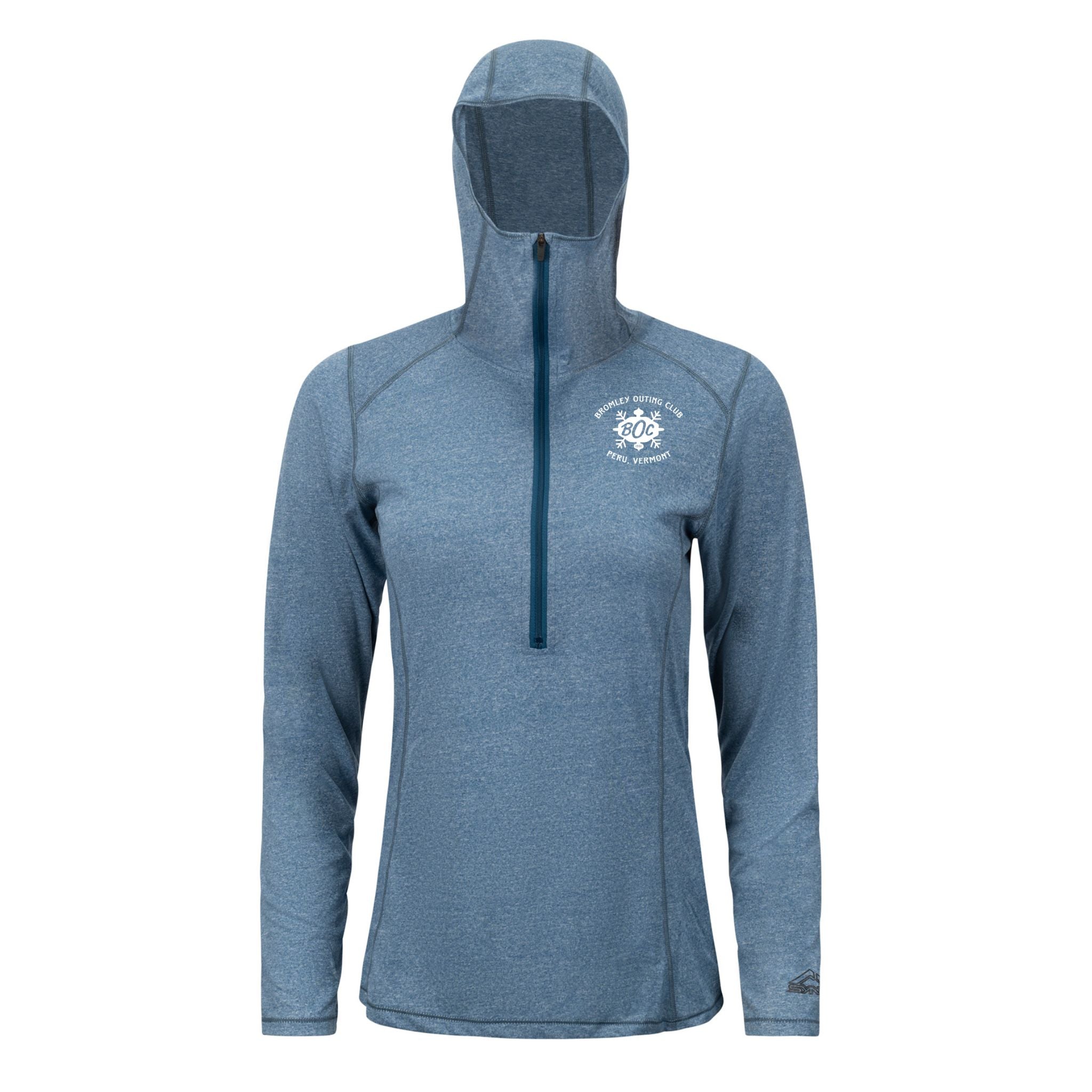 Women's Deluge 1/2 Zip Hooded Long Sleeve - Bromley Outing Club