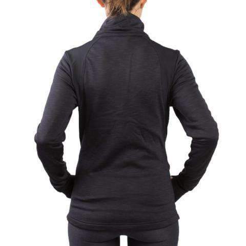 sync-performance-black-women's-training-jacket-fleece-back-model